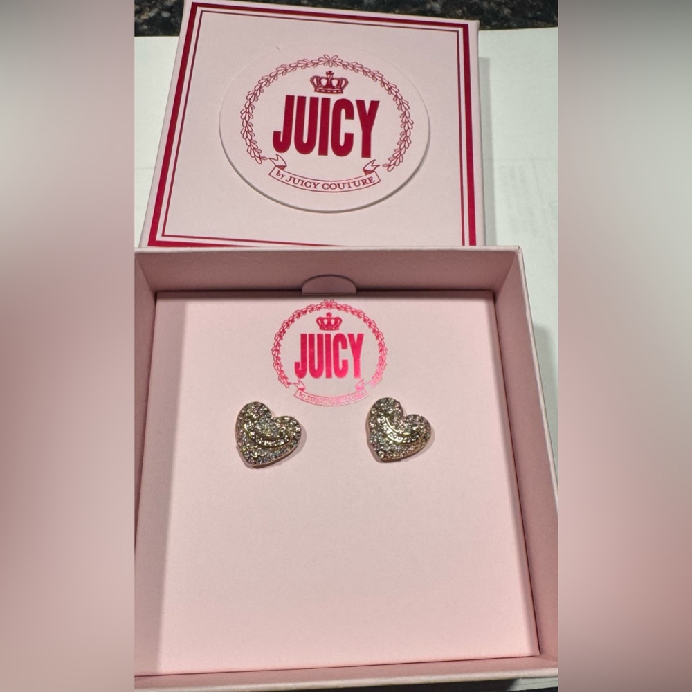 Juicy Couture Sparkling Heart Earrings